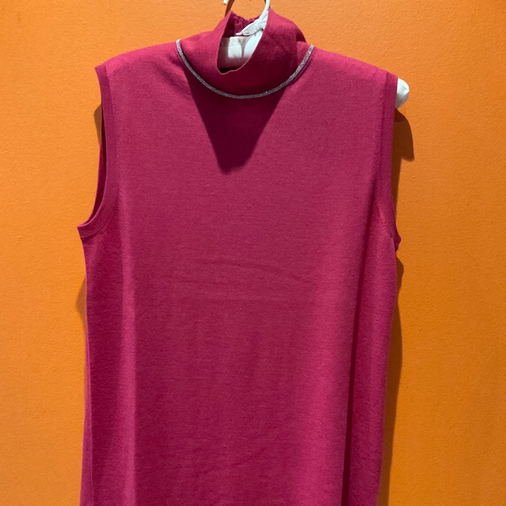 NWT$285 Neiman Marcus Cashmere Turtleneck Top L